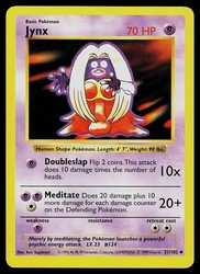 Jynx 31/102 Shadowless Base Set Uncommon Pokemon Card