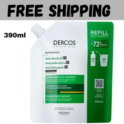 Vichy Dercos Anti-Dandruff Dermatological Shampoo for Dry Hair, 390 ml