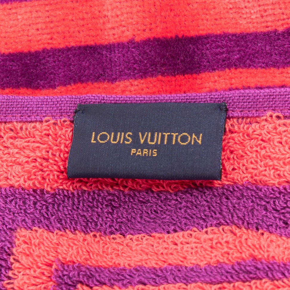 LOUIS VUITTON Vuittamins pink purple cotton LV monogram beach