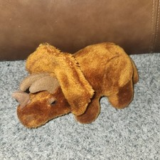10" Vintage 1980 DAKIN Triceratops Dinosaur Plush Nutshells Stuffing
