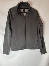 Champion Women s Dark Gray Black Full Zip Jacket Sweatshirt Thumb Holes Sz M