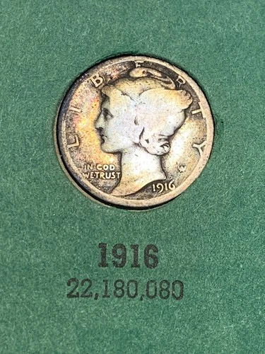 1916-P Mercury Dime — photo from the most recent tracked eBay sale