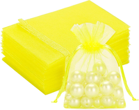 Zitronengelb OrganzasäCkchen 7X9Cm: 50 StüCk Kleine Geschenk Organzabeutel, Orga
