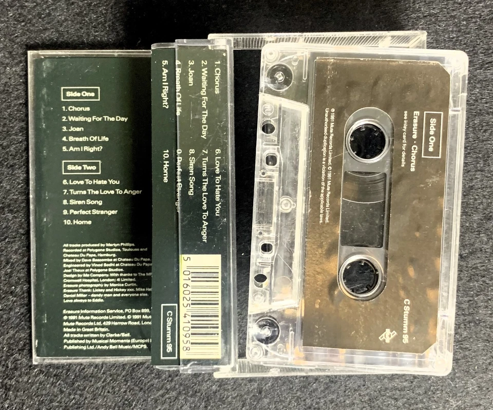 Erasure – Chorus, UK Cassette - Image 4 of 4