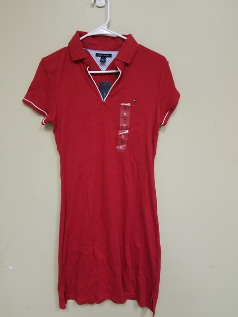 red polo dress