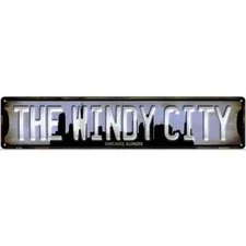 Chicago Illinois The Windy City 3"x12" street sign plaque Home Door Garage
