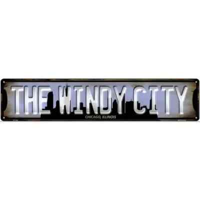 Chicago Illinois The Windy City 3''x12'' street sign plaque Home Door Garage