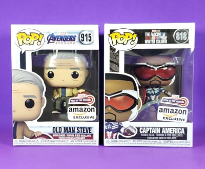 Funko Captain America Old Man Steve and Sam Wilson Amazon Year of the Shield New