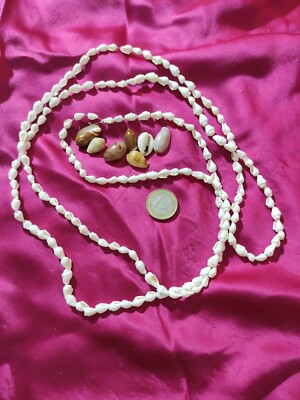 Collier-sautoir Artisanal En Coquillages Blancs - Vintage De Madagascar - Neuf Sans Emballage