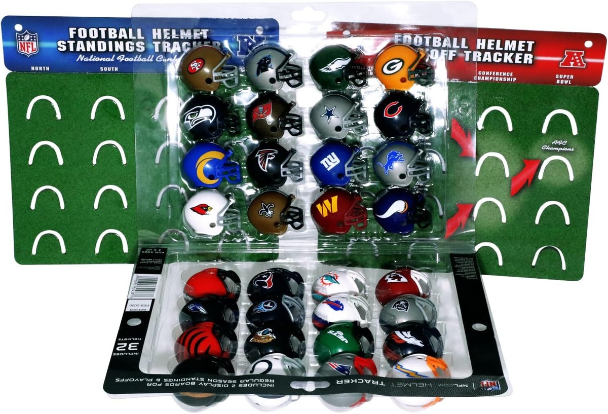 32 teiliges NFL Helm Riddell Pocket Mini Tracker Set 2023
