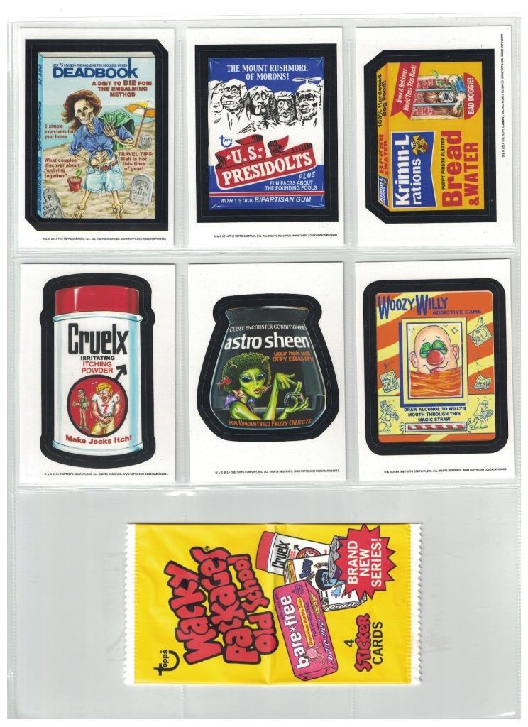 2014 WACKY PACKAGES OLD SCHOOL SERIES 5 WHITE BACKED SET 33 BASE 9