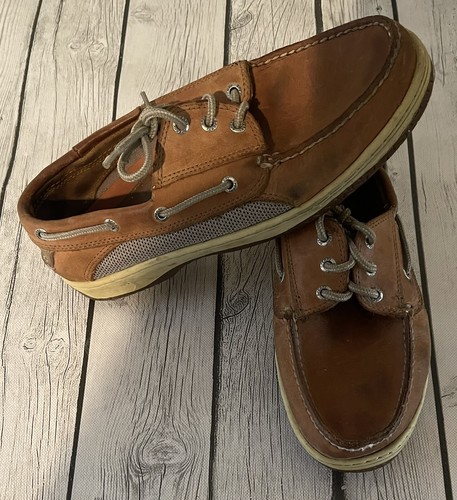 Sperry Men's Billfish Dark Tan Leather 0799320 US Size 9 M - Picture 2 of 6