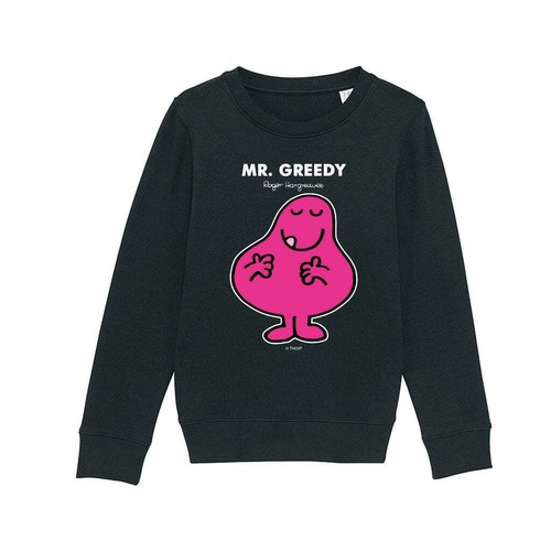 Mr Men Sweatshirt Mr. Greedy Long Sleeve Kids Unisex Jumper Pullover - Picture 3 of 16