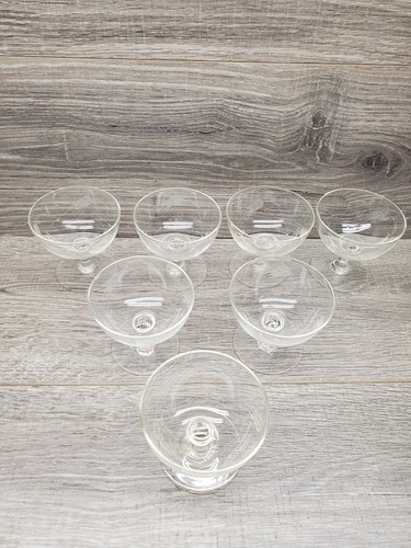 (7) Vasos de champán o cupé de cristal de trigo grabados Noritake Sasaki de colección - Imagen 3 de 6
