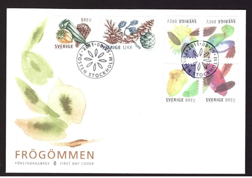Sweden 2011 FDC Flora Seed Capsules cover stamps