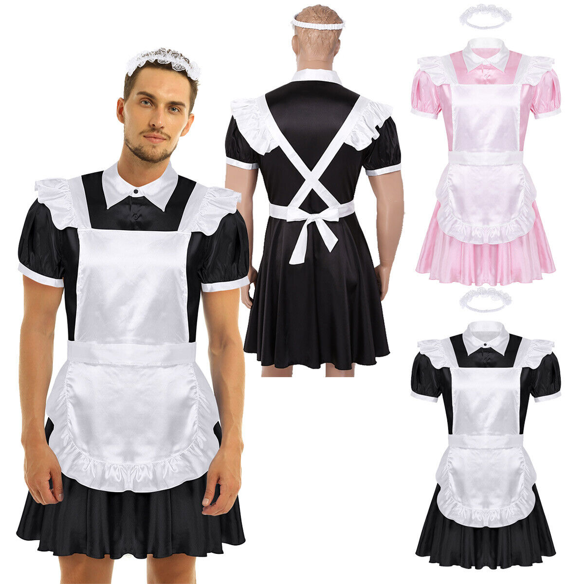 French Maid Halloween Costume tuxedo T Shirts' Men's T-Shirt