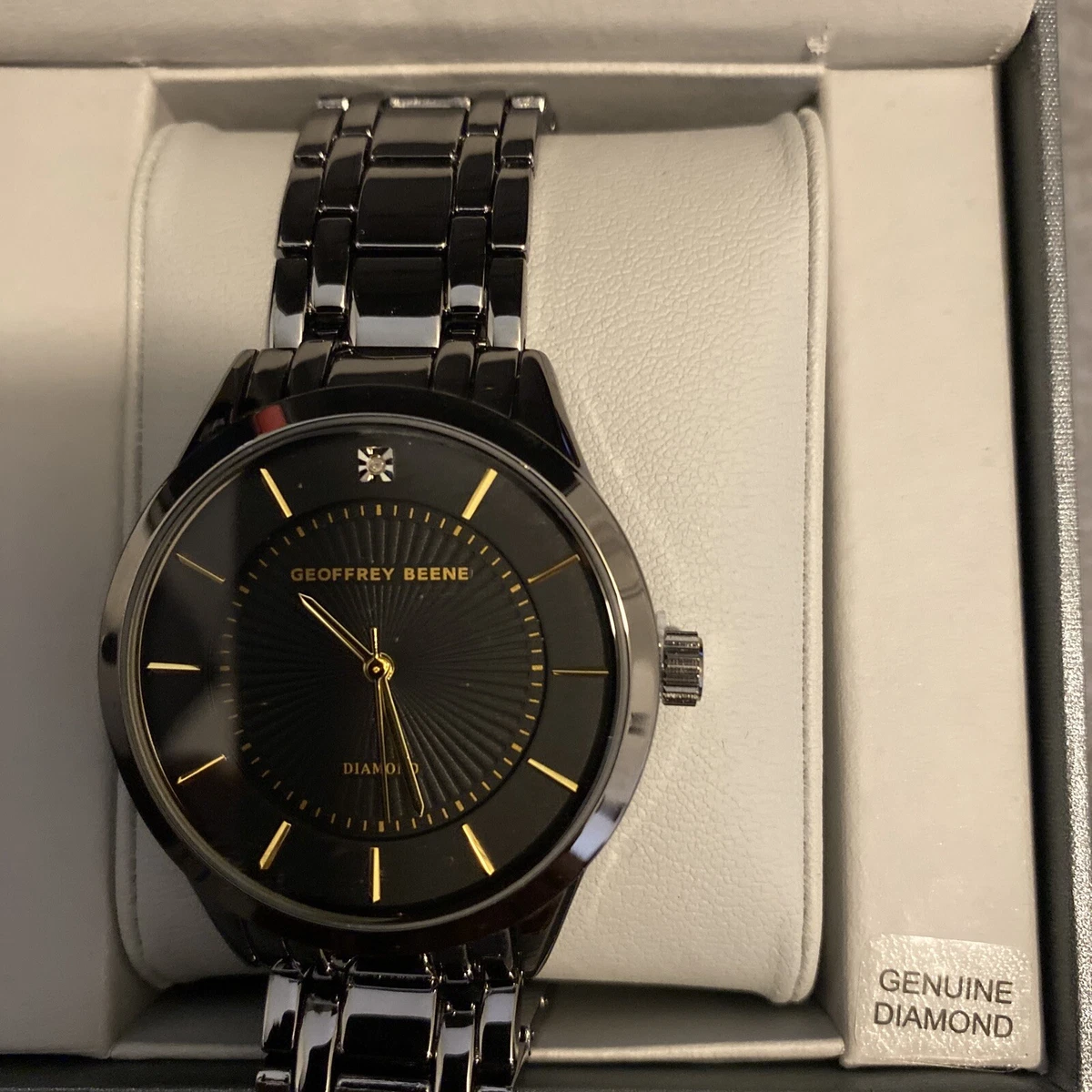 Geoffrey beene outlet genuine diamond watch