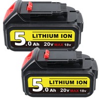2X DCB184 FüR Dewalt 18V Akku 5.0Ah Xr Li-Ion Batterie DCB182 DCB205-2 DCB200-2