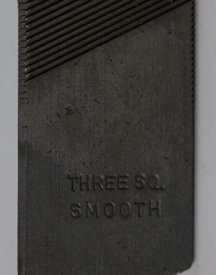 1 x Nicholson 8" Three Square Smooth Cut Triangle Hand File Vintage Made In USA - Image 4 of 4