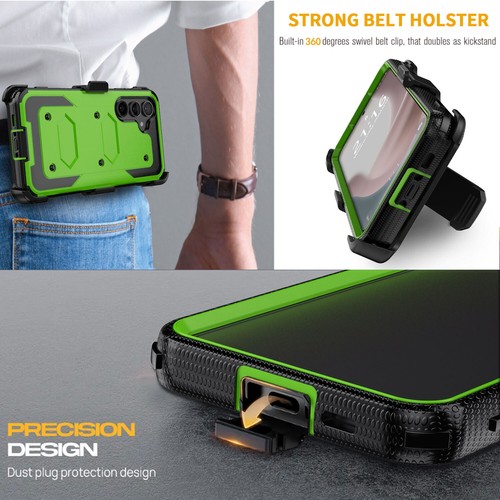 For Samsung Galaxy S25/S25 Plus/Ultra Dual Layer Silicone Case Cover / Belt Clip - Picture 2 of 56