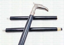 Vintage Style Antique Victorian Designer Brass Handle Wooden Walking Stick Cane