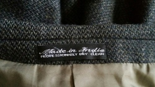 NEW 48R Fleck Tweed Check Brown Blue WOOL Men Blazer Jacket Sport Coat - Picture 7 of 7