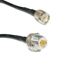 RFC195 Silver TNC MALE to N FEMALE BULKHEAD Coax RF Cable USA Lot