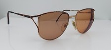 Vintage Lamy Monique Gold Amber Oval Sunglasses FRAMES ONLY Italy