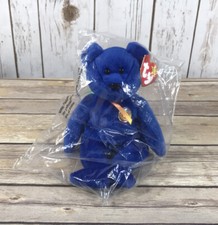 NEW SEALED TY Beanie Babies Clubby Stamped Very RARE Retired 1998 Blue In BAG