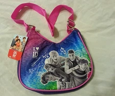 One Direction Girls Purse Tote Bag Handbag Pink Purple 1D