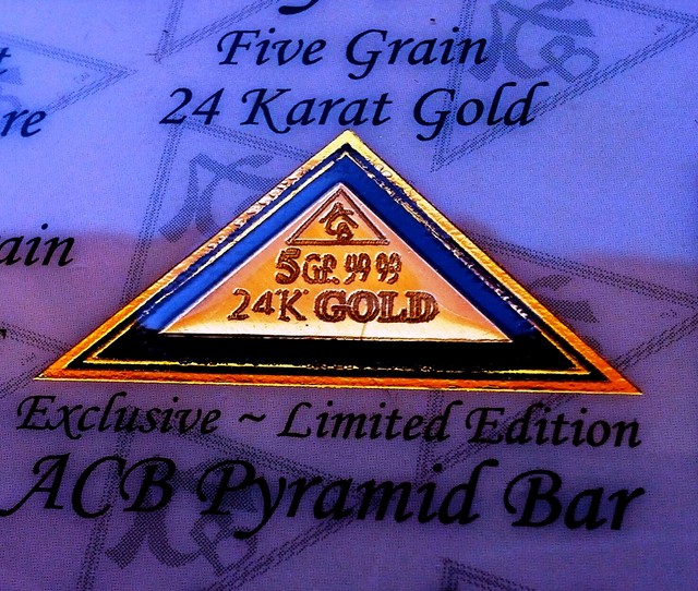 x10 ACB Gold 5GRAIN BULLION MINTED Bars w certificate of authenticity $