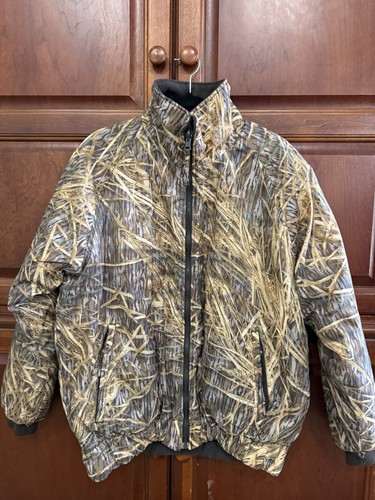 Mens M Mossy Oak Shadowgrass Pro Hunter Duck Hunting Waterproof Coat And Liner - Picture 12 of 17