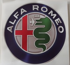 ALFA ROMEO AUFKLEBER  STICKER  EMBLEM  25 cm DURCHMESSER   AUTO  GARAGE WERKSTAT
