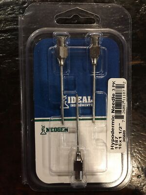 3PK 16GA 1.5 SS Needles,No 1187,  Neogen Corporation, 3PK