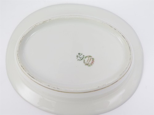 Jean J. Pouyat Limoges France Cobalt Blue & Gold Gilt Trim Vegetable Bowl 9.5" - Picture 6 of 7