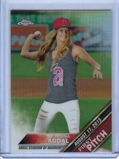 2016 TOPPS CHROME REFRACTOR FIRST PITCH NINA AGDAL SWIMSUIT MODEL # FPC-15