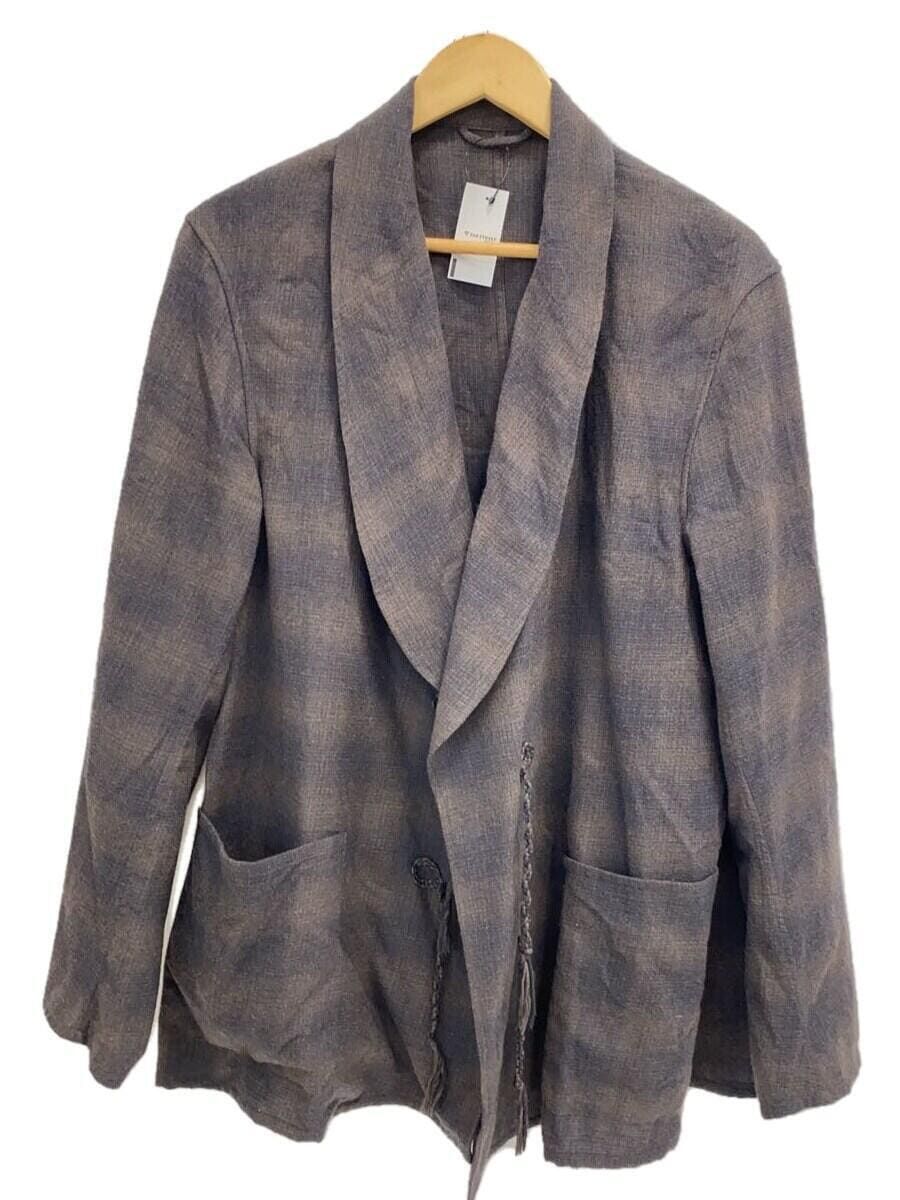 COMOLI 22AW ウールストール navy COMOLI Others 22AW Wool Check Shawl Collar Jacket 3 Brown