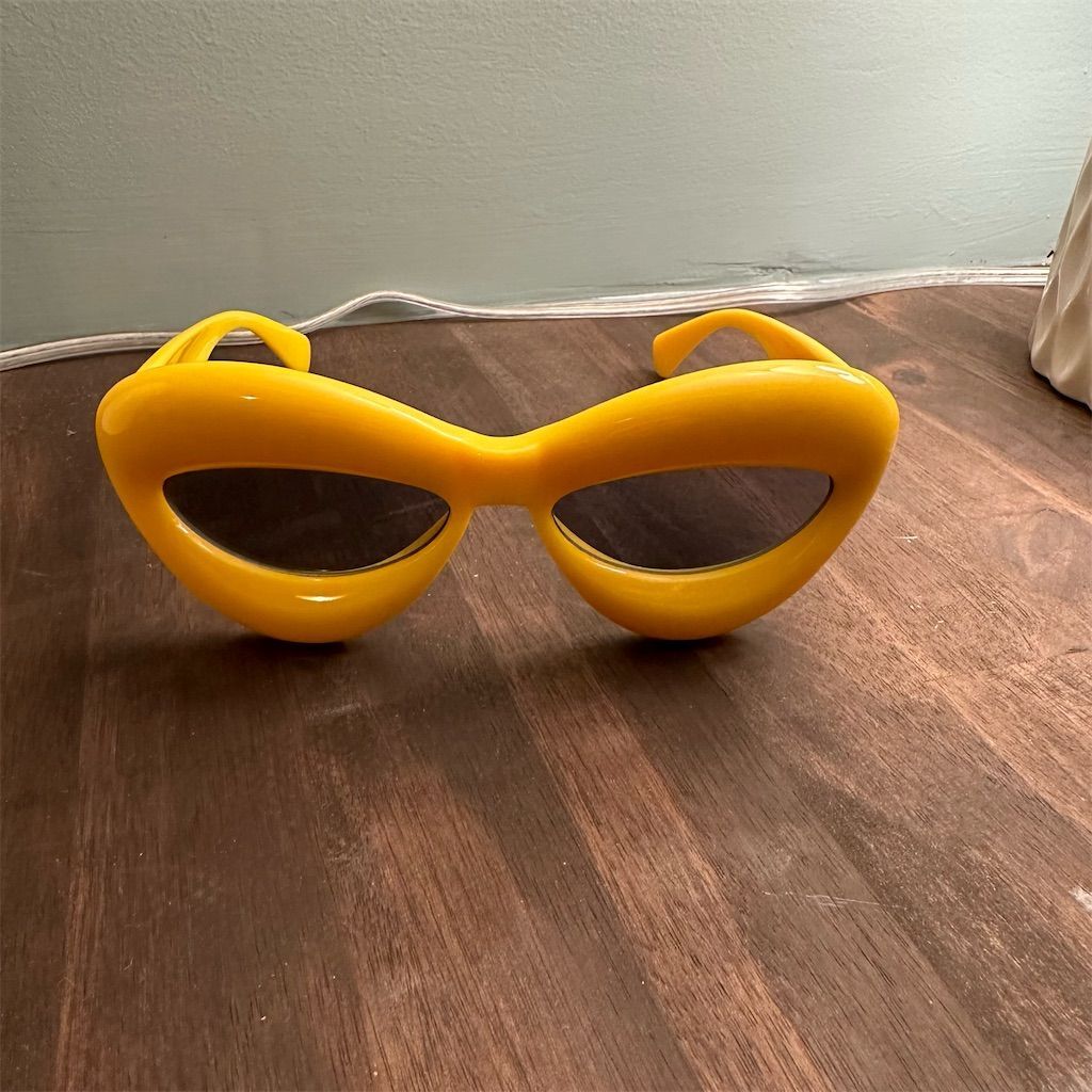 Yellow Cat Eye Sunglasses Women Retro Y2K Style-image
