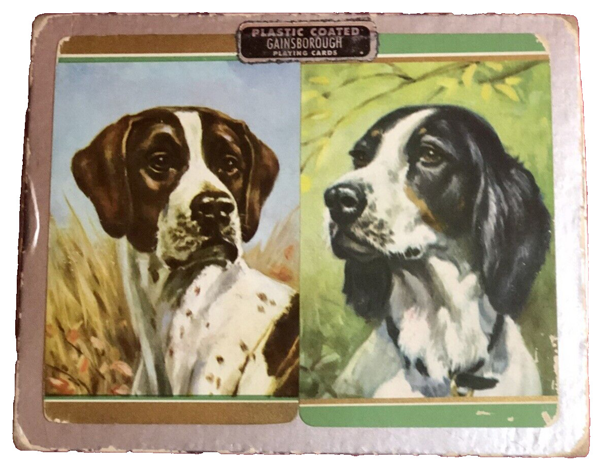 Vintage Gainsborough E.E. Fairchild 2 Deck Set Playing Cards opened & used