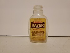 Vintage 1986 Genuine Bayer Aspirin EMPTY plastic Medicine Bottle