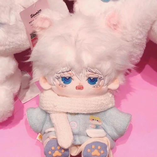 20cm Anime Jujutsu Kaisen Satoru Gojo Plush Stuffed Cotton Dress up Doll Toys - Picture 3 of 7