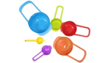 Set Measuring Spoons Plastic Cups Color And Spoon Kitchen Baking Tools Faberware
