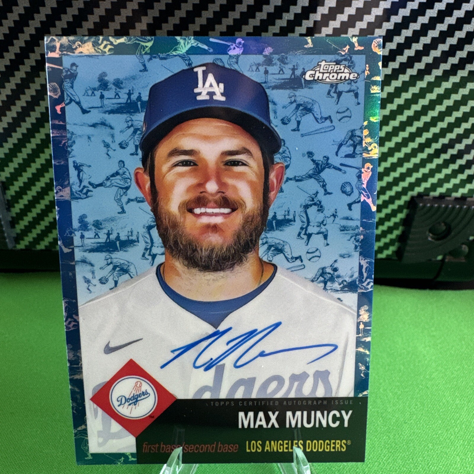 2022 Topps Chrome Platinum Blue Toile Refractor Auto Max Muncy 54/99 eBay
