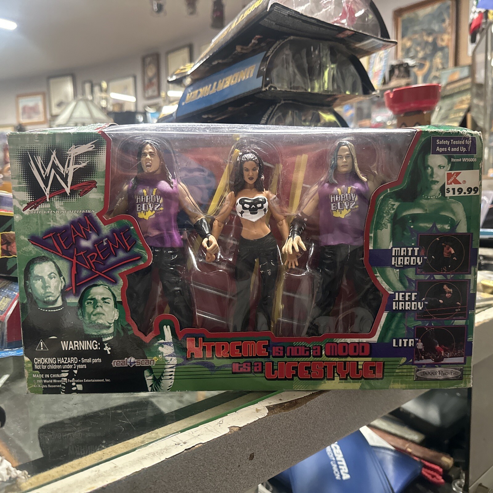 WWF Jeff Hardy Matt Lita Team Xtreme Wrestling Figure Jakks Pacific Box Set NIB
