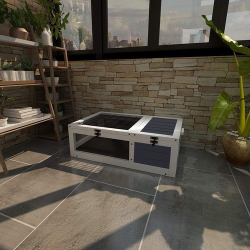 39.5 "indoor wooden turtle house, reptile cage with detachable waterproof tray - Picture 8 of 8