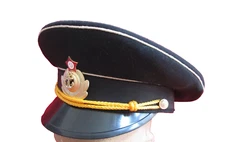 Original 1990 USSR Navy/Subs Officer Visor Hat+1984 Pins Cap/RU/FREE SHIP IN US
