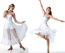 Devotion Child 6x7 Dance Costume Unitard with Ruffled Skirt Showcase New