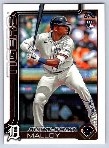 2025 Topps Series 1 Base # 269 Justyn-Henry Malloy, Detroit Tigers RC