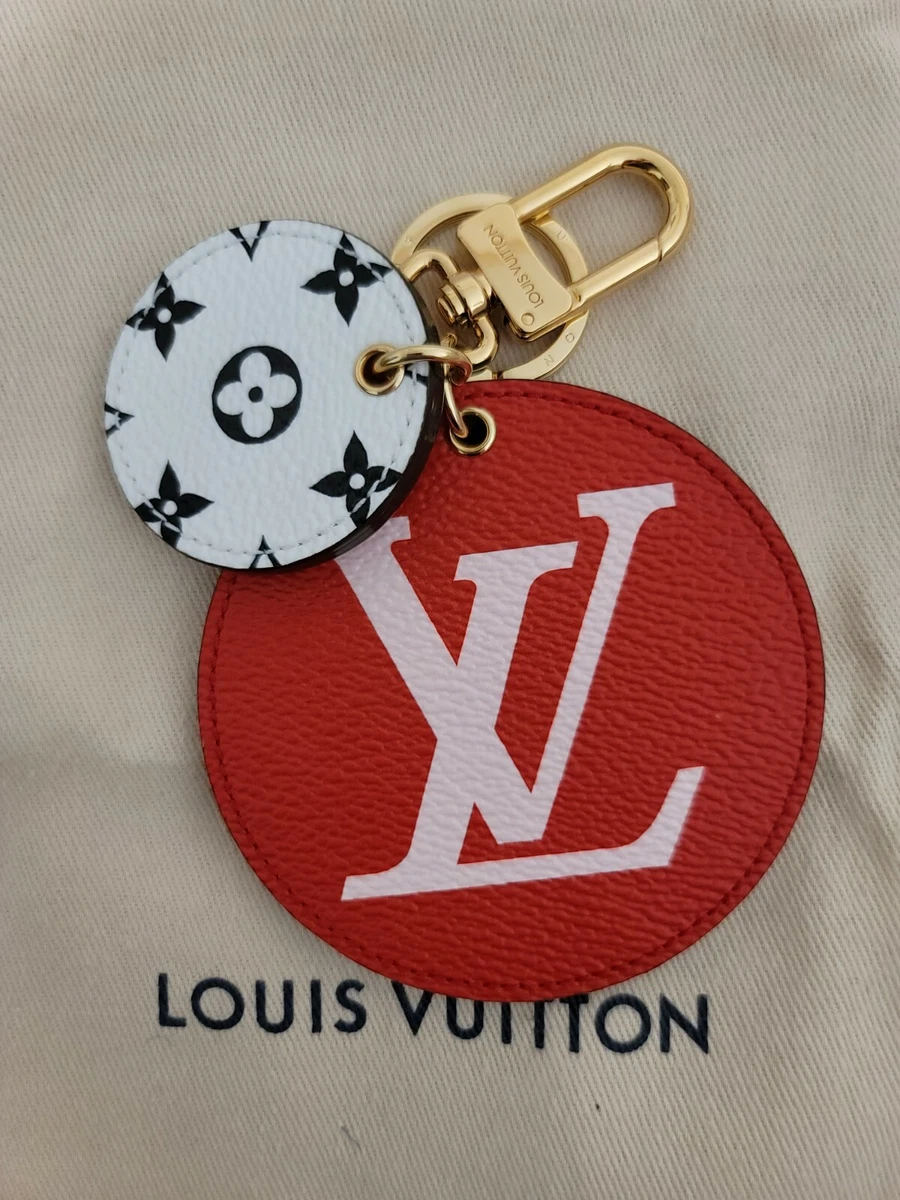 Louis VUITTON RED PINK GIANT Monogram BAG CHARM Key Holder