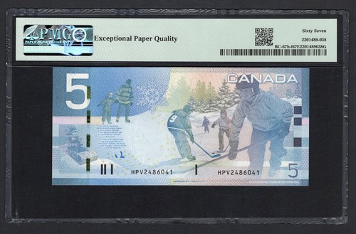 Canada 5 Dollars 2010 BC-67b-i Uncirculated Grade 67 - Picture 2 of 2